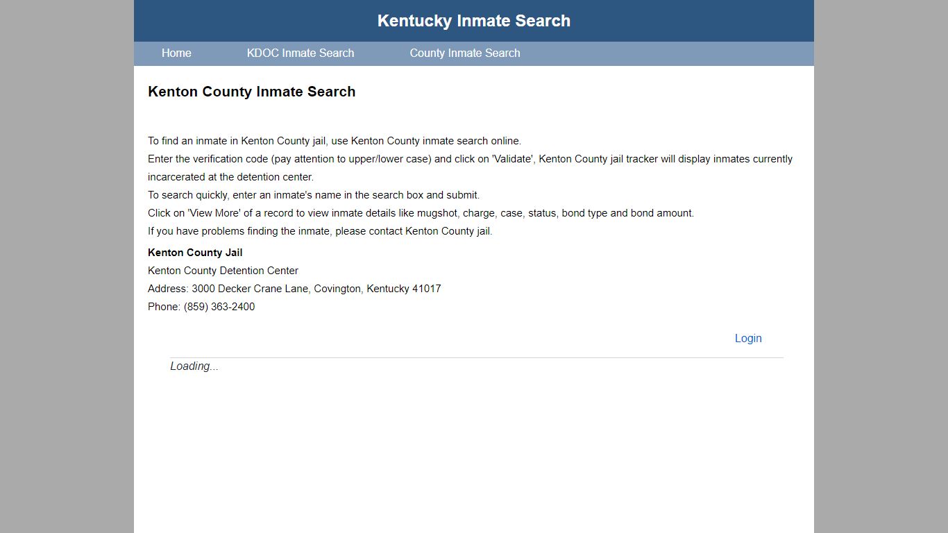 Kenton County Inmate Search
